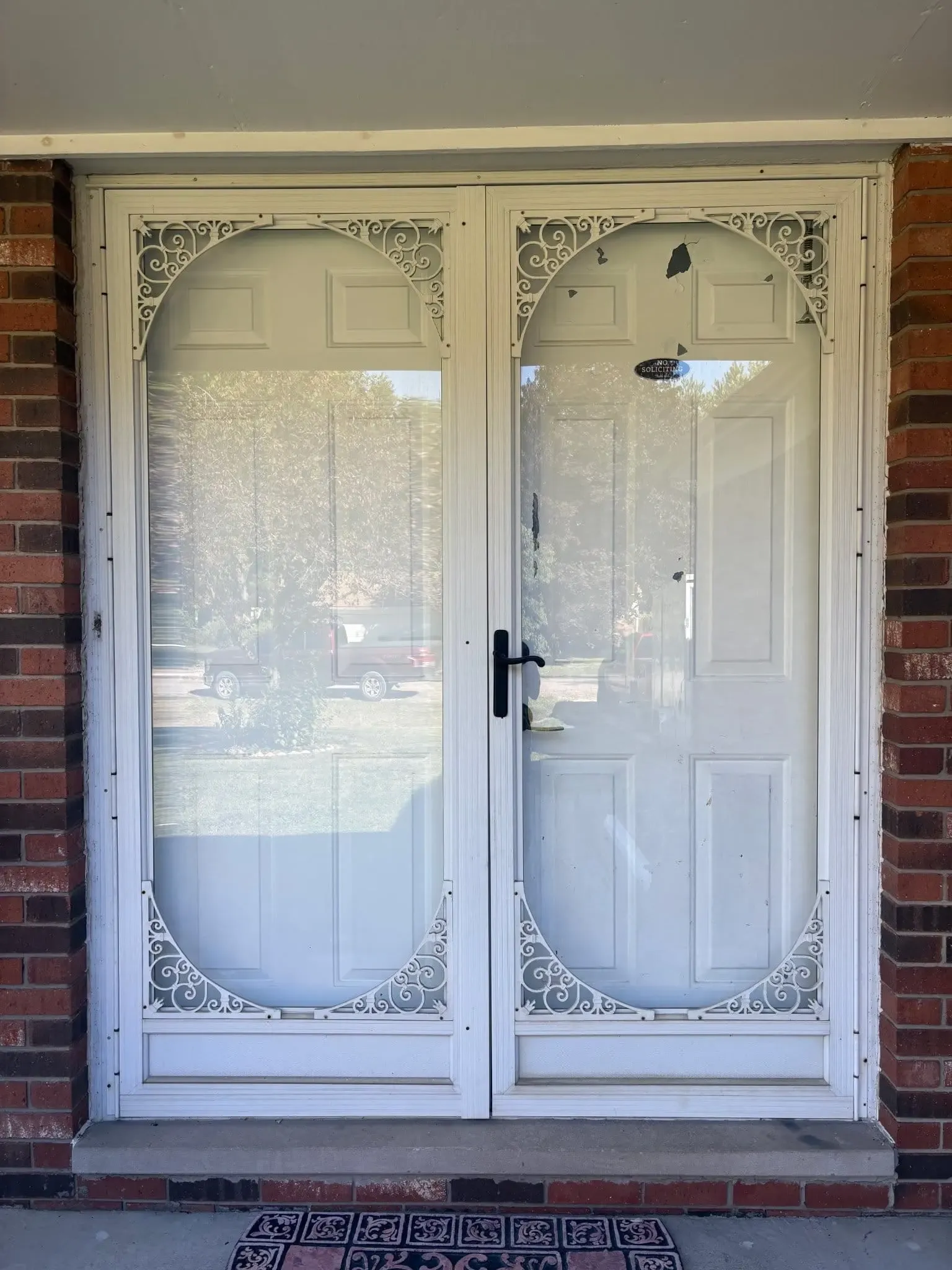 Double Entry Door Replacement — before