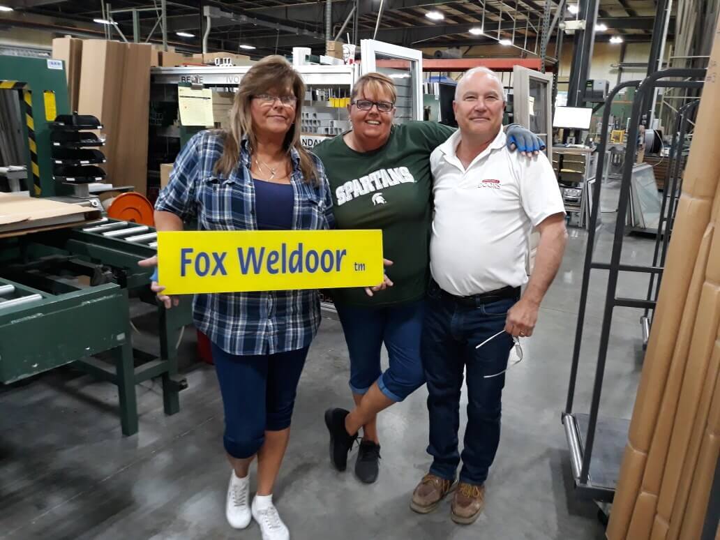 Owner Pete with Fox WelDoor inspecting doors