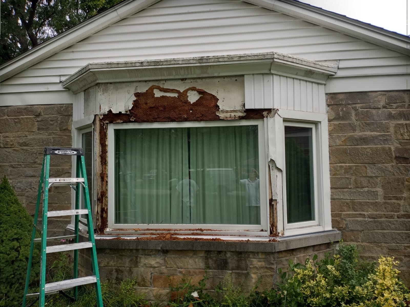 Home exterior before work